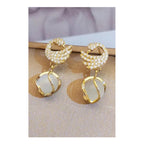 Swan Shape Fashionable earrings Color :- Gold Material  :- Stones and Zircon Alloy