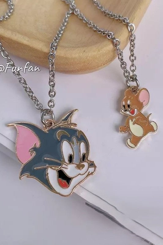 Tom & Jerry neck chain pair