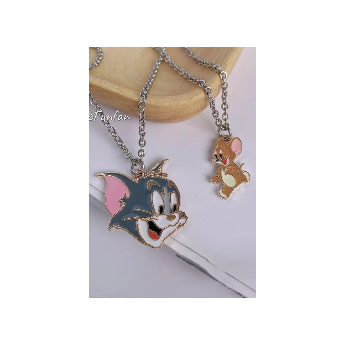 Tom & Jerry neck chain pair