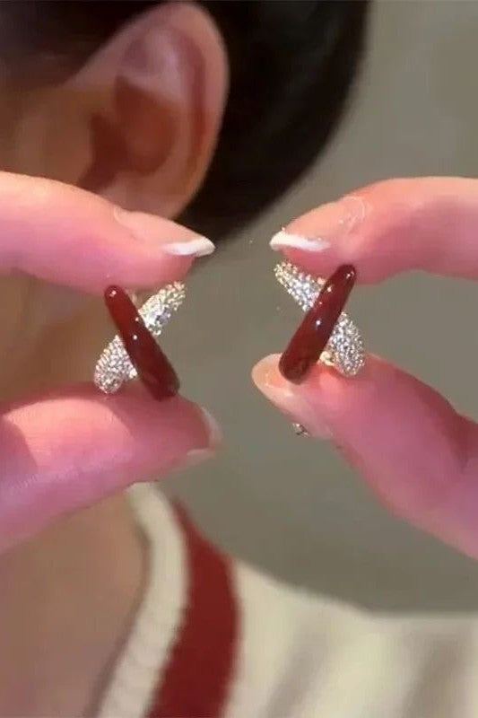 Anti tarnish Fancy ear studs
