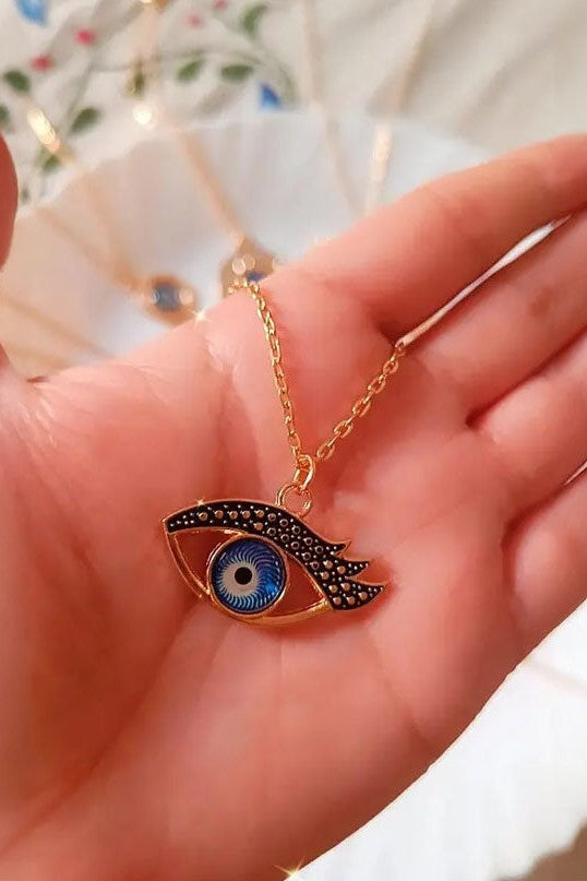 Evil eye neck chain