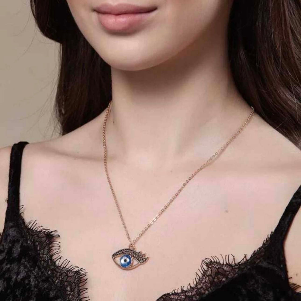 Evil eye neck chain