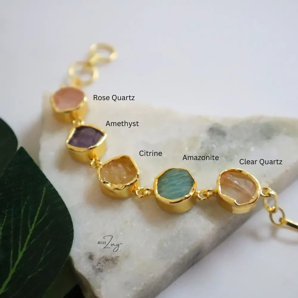 Five Crystal Line Bracelet