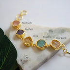 Five Crystal Line Bracelet