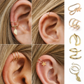 Minimal Gold Ear Cuff Set (No Piercing)