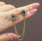 Vintage Bee Chain Brooch