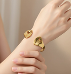 Sculptural Petal Open Cuff Bangle