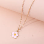 Smiley Flower Pendant Necklace Collection