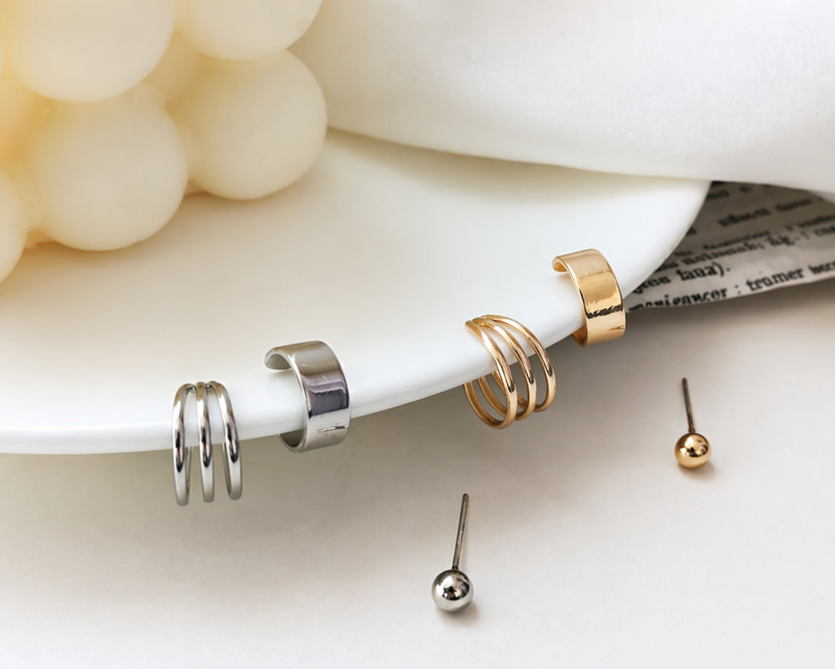 Minimal Ear Cuff Set ��� Sleek Everyday