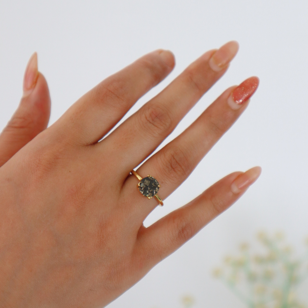 Pyrite Round Ring
