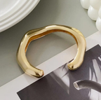 Sculpted Gold Cuff Bracelet