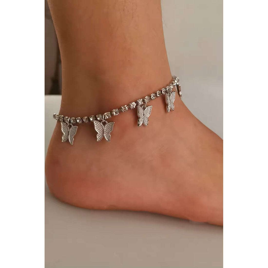 Butterfly Rhinestones Anklet