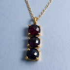 Gemstone Three Stone Pendant