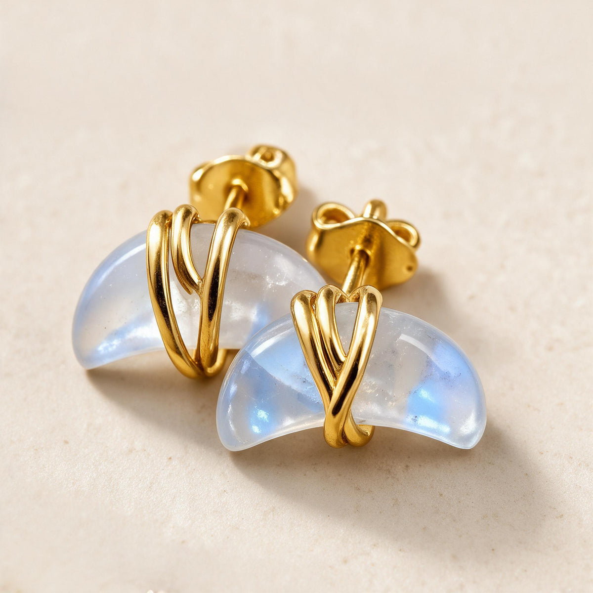 Crescent Stud Earring