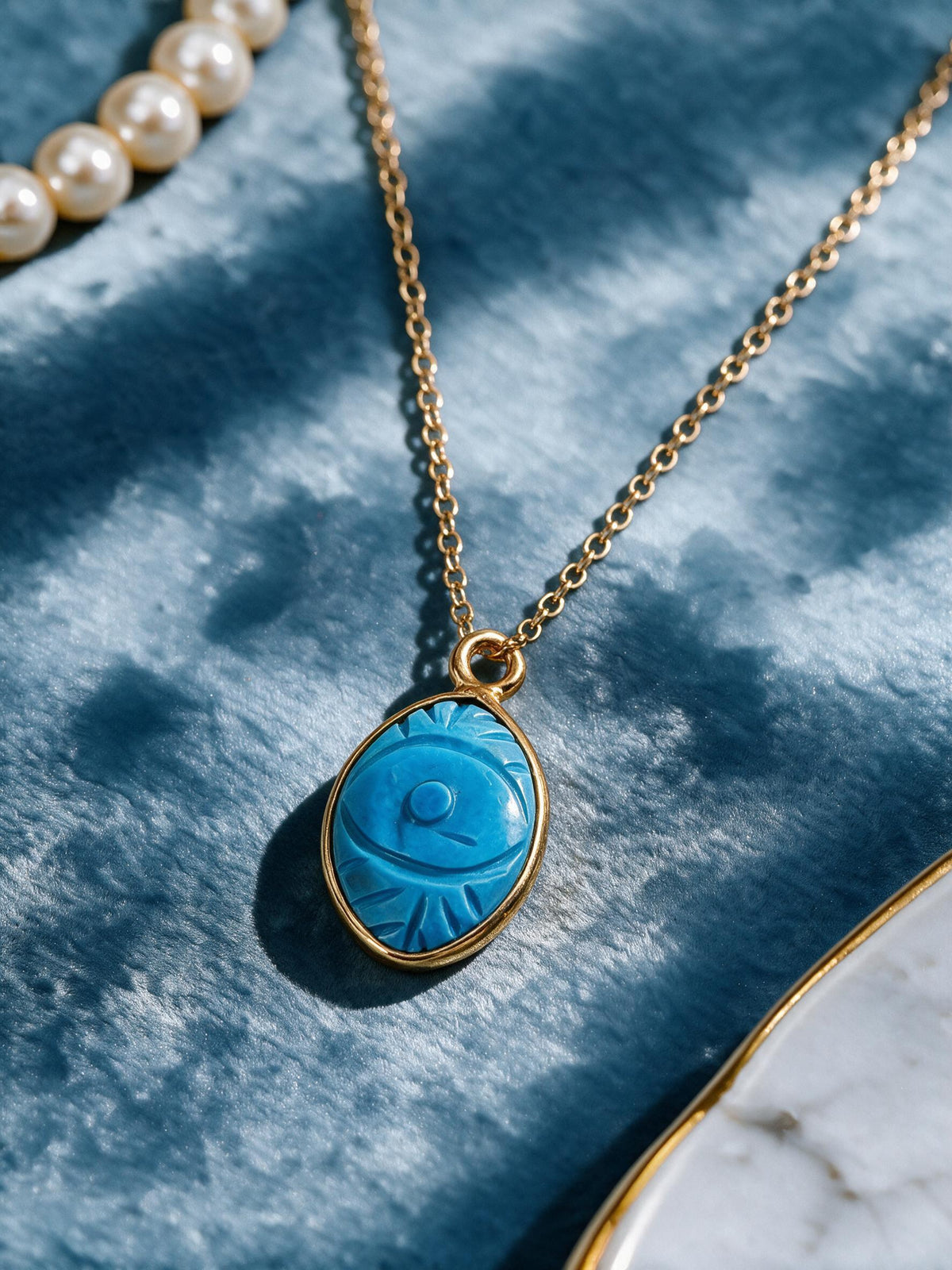 Cemstone Carved Bezel Pendant