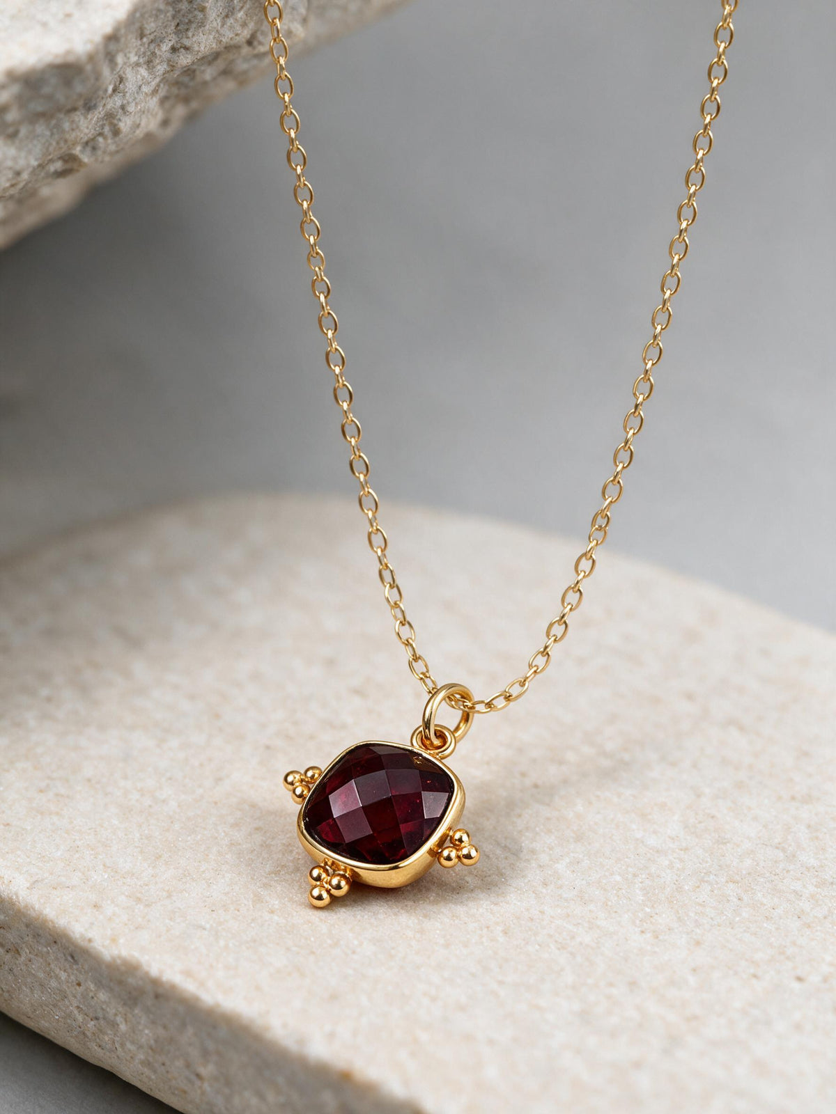 Gemstone 8mm Cushion Shape Pendant