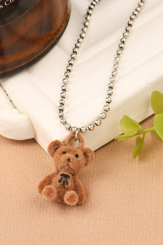 Cute Brown teddy long neck chain