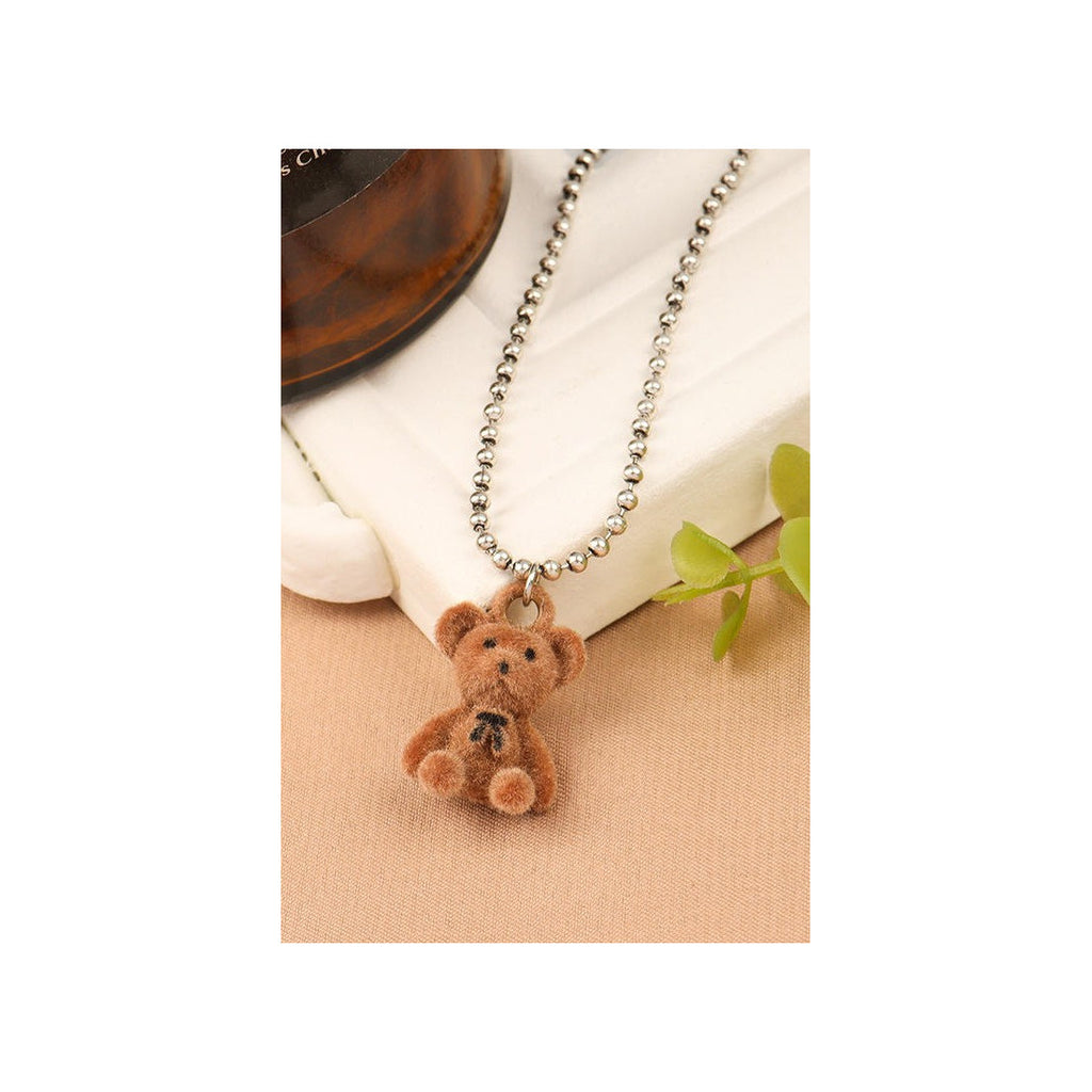 Cute Brown teddy long neck chain