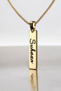 OMID, Personalized Pendant Gold-Plated "Name" Necklace – Custom Script Font Jewelry for Men & Women