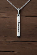 OMID, Personalized Pendant Silver-Plated "Name" Necklace – Custom Script Font Jewelry for Men & Women