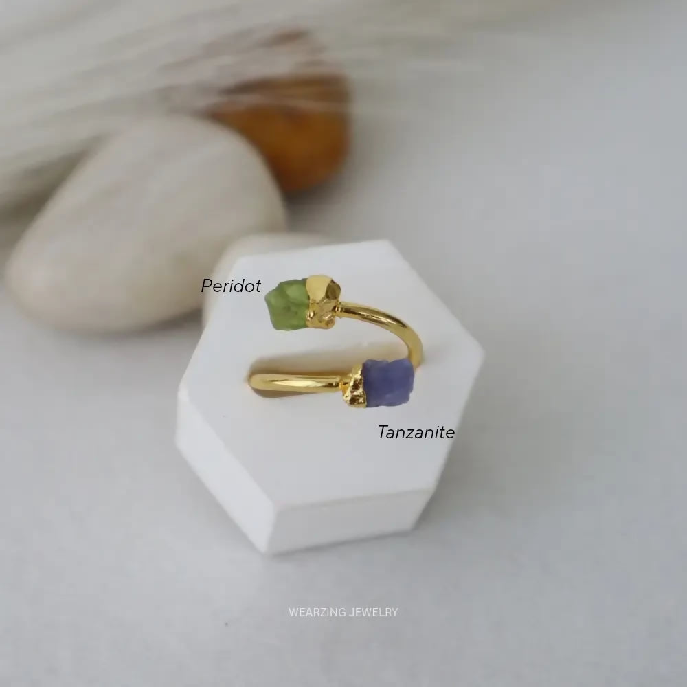 Twin Flame Crystal Ring