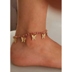 Butterfly Rhinestones Anklet