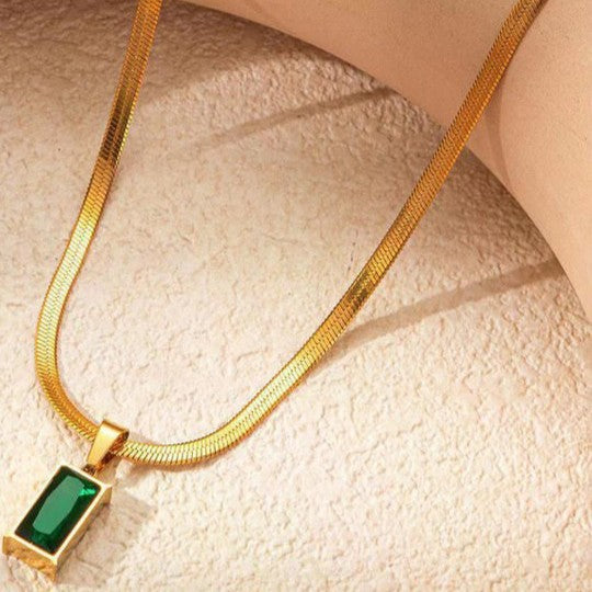 Stainless steel material Gold plated necklace