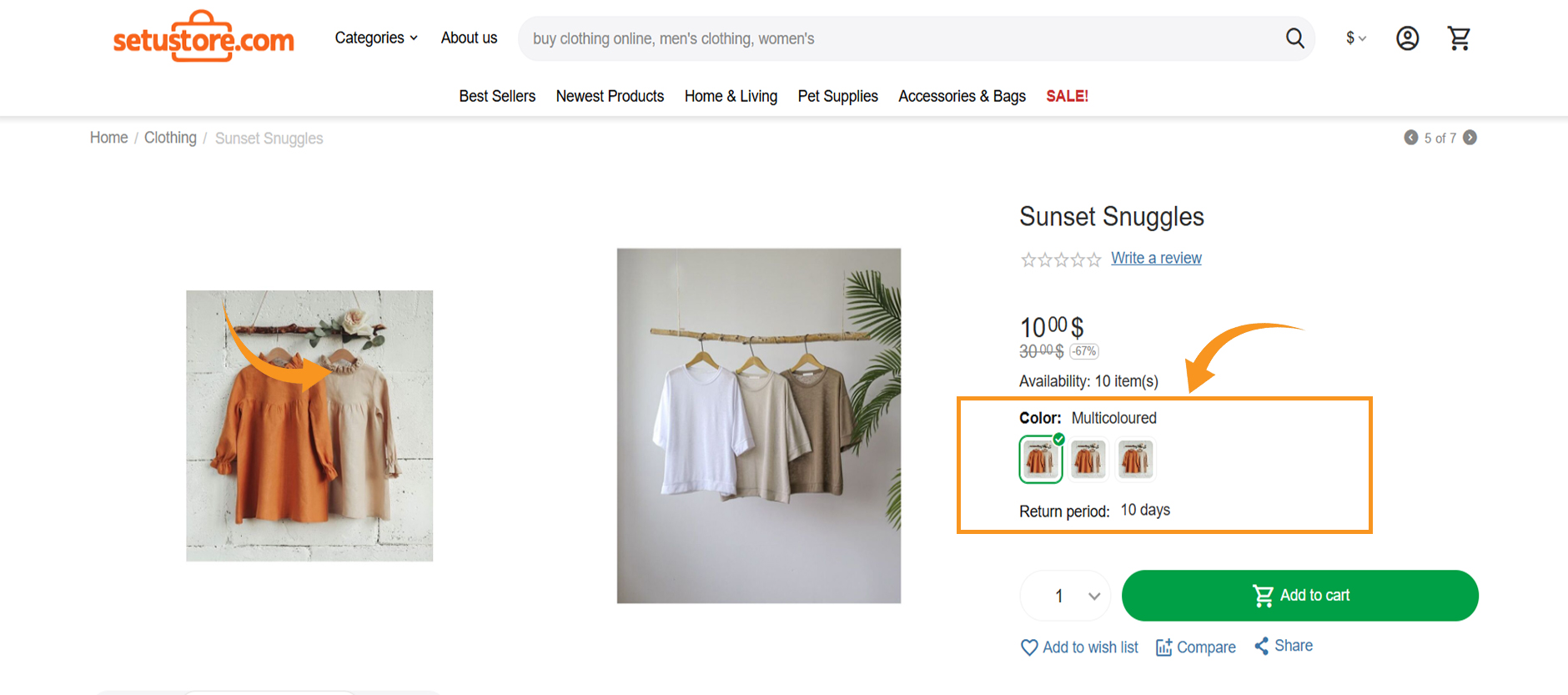Setu Store vendor admin dashboard showing analytics, orders, and product management options