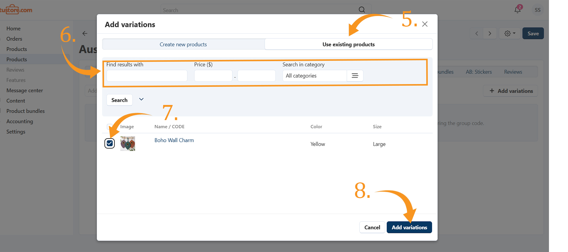 Setu Store vendor admin dashboard showing analytics, orders, and product management options
